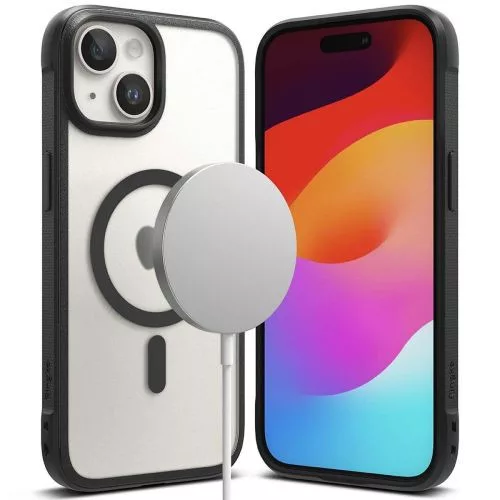 Ringke iPhone 15 Plus tok Fusion Bold mágneses matt átlátszó (fekete)