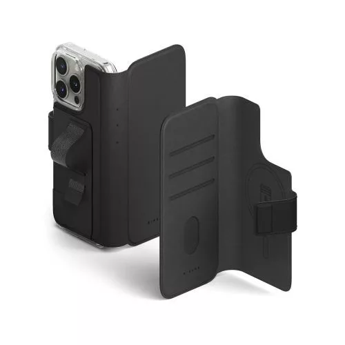 Ringke iPhone 16 Pro/16 tok Folio Grip Wallet mágneses (fekete)