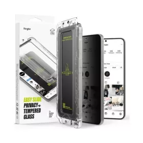   Ringke Galaxy S25/S24 kijelzővédő fólia Premium betekintésvédő edzett üveg 9H – installation jig (2pcs) átlátszó