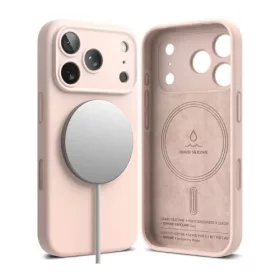   Ringke iPhone 17 Pro tok szilikon mágneses Sand (rózsaszín)