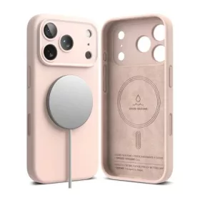   Ringke iPhone 17 Pro Max tok szilikon mágneses Sand (rózsaszín)