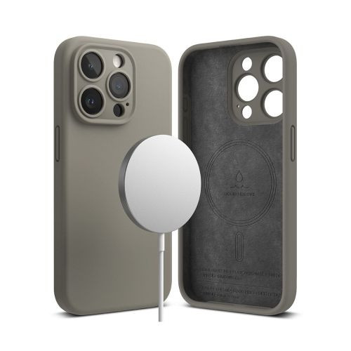 Ringke iPhone 15 Pro Max Case Silicone Magnetic Gray Telefontok