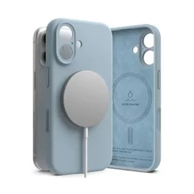 Ringke iPhone 16 Tok - Szilikon Mágneses Kék