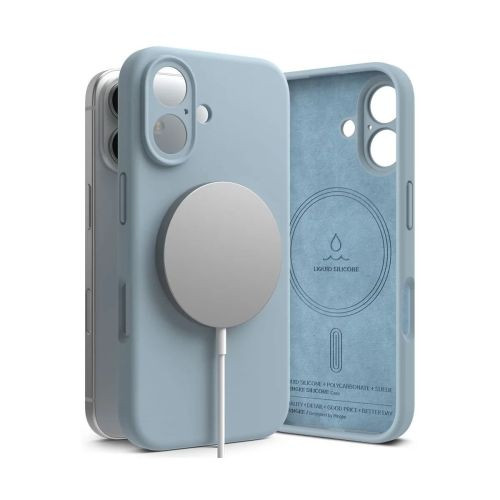 Ringke iPhone 16 Tok - Szilikon Mágneses Kék