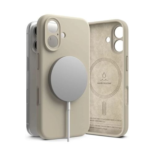 Ringke iPhone 16 Tok - Szilikon Mágneses Kőszín