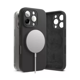 Ringke iPhone 16 Pro fekete mágneses szilikon tok