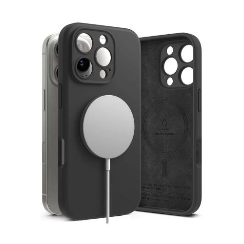 Ringke iPhone 16 Pro Maxmégneses fekete szilikon tok