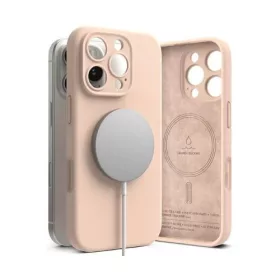 Ringke iPhone 16 Pro Max mágneses rózsaszín szilikon tok