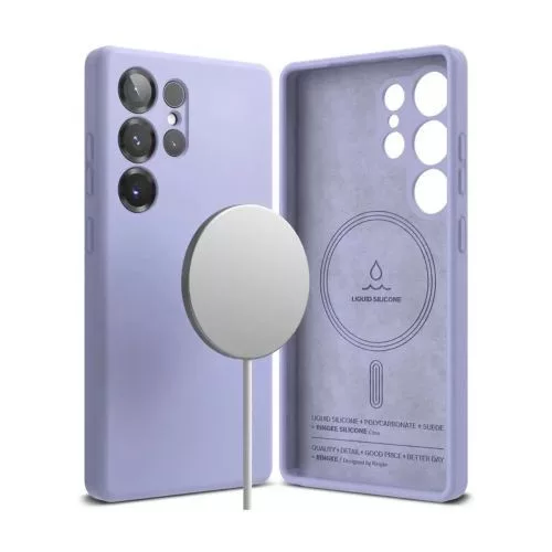 Ringke Galaxy S25 Ultra tok szilikon mágneses (levendula)