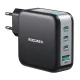 Rocoren 100W GaN Fali Töltő 3x USB-C, 1x USB, Power Delivery (RCCT3P1A-ZXA01)