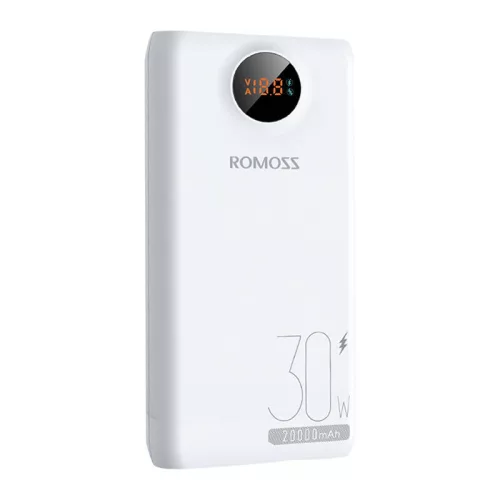 Romoss 20000mAh 30W (Fehér) Powerbank /Gyorstöltés(PSW20-392-1133H)