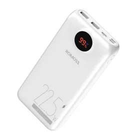   Romoss 30000mAh 22.5W (Fehér) Powerbank /Gyorstöltés(PSW30-152-1133H)