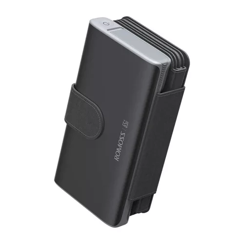 Romoss 30000 mAh 65W Napelemes Powerbank SPB30-171-2133H fekete