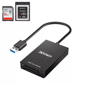   XQD, SD kártyaolvasó - 2in1 XQD és SD USB 3.0 memóriakártya olvasó és író adapter