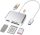 5 in 1 USB 3.1 XQD, SD, TF, MicroSD kártyaolvasó 2x USB 3.0 HUB dokkoló adapter