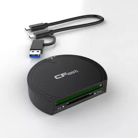   Rocketek 2in1 CFast PRO CFExpress (TypeB)/ SD 4.0 Kártyaolvasó és író (USB-A 3.0/ USB-C Type C)