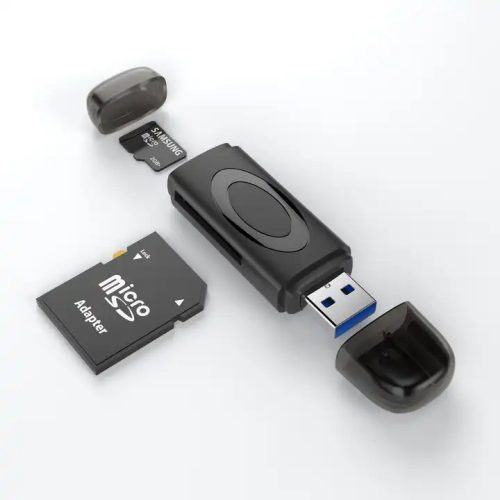 2in1 USB 3.0 Dual SD/ TF & MicroSD TF kártyaolvasó és író -OTG