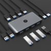 8n1 USB 2.0- 4+4x USB-A HUB Dokkoló Állomás