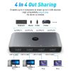 8n1 USB 2.0- 4+4x USB-A HUB Dokkoló Állomás