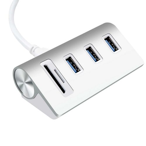 5 in 1 3xUSB 3.0 SD MicroSD HUB dokkoló adapter - USB 3.0, SD & MicroSD TF kártyaolvasó HU
