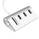 5 in 1 3xUSB 3.0 SD MicroSD HUB dokkoló adapter - USB 3.0, SD & MicroSD TF kártyaolvasó HU