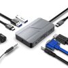 7in1 2x USB-C (Type C), 2x USB-A, HDMI, VGA -HUB Dokkoló Állomás
