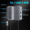 7in1 2x USB-C (Type C), 2x USB-A, HDMI, VGA -HUB Dokkoló Állomás