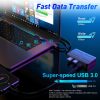 7in1 2x USB-C (Type C), 2x USB-A, HDMI, VGA -HUB Dokkoló Állomás