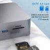 15in1 4x USB-C (Type C), 5x USB-A, 2x HDMI 2.1, 1x DP 4K@30Hz, RJ45, SD, TF Kártyaolvasó, 2x 3,5mm Jack -HUB Dokkoló Állomás