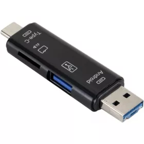   Rocketek 3in1 SD/TF Kártyaolvasó (USB-A/ Micro-USB/ USB-C Type C) (HX-188)