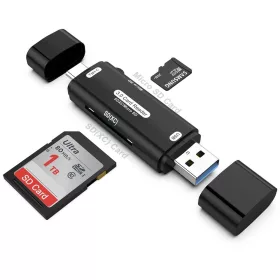   Rocketek 2in1 SD/ TF Kártyaolvasó és Író (USB 3.0/ USB-C Type C)
