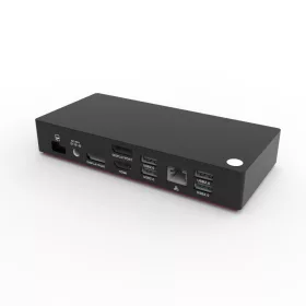   14in1 2x USB-C (Type-C), 5x USB-A, 2x DP 4k@60Hz, HDMI 4K@60Hz,RJ45, 2x 3,5mm Jack -PD-100W HUB Dokkoló Állomás
