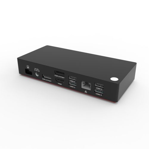 14in1 2x USB-C (Type-C), 5x USB-A, 2x DP 4k@60Hz, HDMI 4K@60Hz,RJ45, 2x 3,5mm Jack -PD-100W HUB Dokkoló Állomás