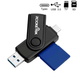   USB-C 3.0 SD MicroSD TF kártyaolvasó és író adapter - USB Type C & USB-A