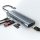 6 in 1 USB-C 3.0 HUB dokkoló adapter - 2x USB 3.0, Type-C USB, SD MicroSD TF kártya olvasó, 4K