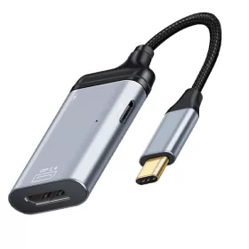  DisplayPort 1.4 - 8K@60hz USB-C (Type-C) Csatlakozó Adapter + 100W PD töltő - DP-USB átalakító