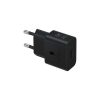 Samsung 25W-os utazótöltő PD 3.0 kábel nélkül, fekete