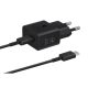 Samsung utazási töltő 25 W EP-T2510X PD 3.0 Type-C-C típusú kábellel (1 m) Fekete EU