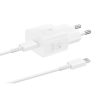 Samsung utazási töltő 25 W EP-T2510X PD 3.0 Type-C-C típusú kábellel (1 m) Fehér EU