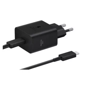   Samsung 45W utazó töltő Type-C kábellel (1,8m, PD3.0, PDO/PPS) (fekete)