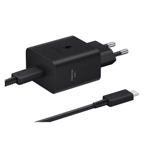 Samsung 45W utazó töltő Type-C kábellel (1,8m, PD3.0, PDO/PPS) (fekete)