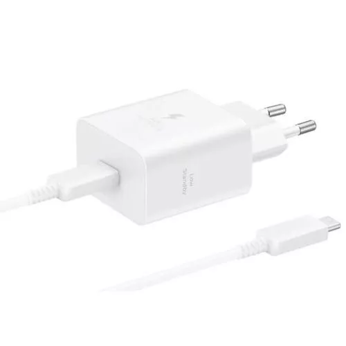 Samsung 45W utazó töltő Type-C kábellel (1,8m, PD3.0, PDO/PPS) (fehér)