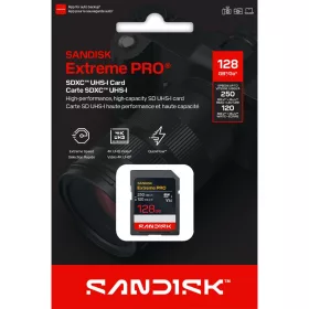   SanDisk Extreme PRO SDXC 128GB CL10 UHS-I U3 V30 (250/120 MB/s)