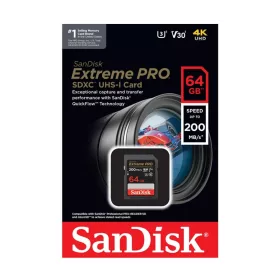   SanDisk Extreme PRO SDXC 64GB CL10 UHS-I U3 V30 (200/90 MB/s)