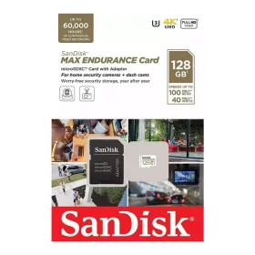   SanDisk MAX Endurance micro SDXC 128GB CL10 UHS-I U3 V30 + adapter (100/40 MB/s)