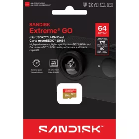  SanDisk Extreme GO microSDXC 64GB CL10 UHS-I U3 V30 A2 (170/80 MB/s)
