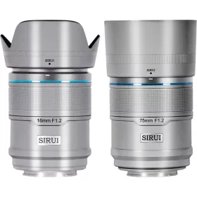   SIRUI Sniper Objektív APS-C AF Kit 16 és 75mm F1.2 SONY E-Mount - Ezüst