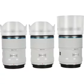   Sirui Sniper objektív APS-C AF készlet 23, 33 és 56mm F1.2 E-Mount - Fehér