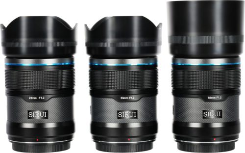 Sirui Sniper objektív APS-C AF készlet 23, 33 és 56mm F1.2 X-Mount - Fekete szénszálas