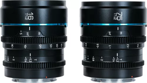 Sirui Nightwalker S35 Kit 16mm/75mm T1.2 cine/filmes objektív készlet (fekete) - Canon RF